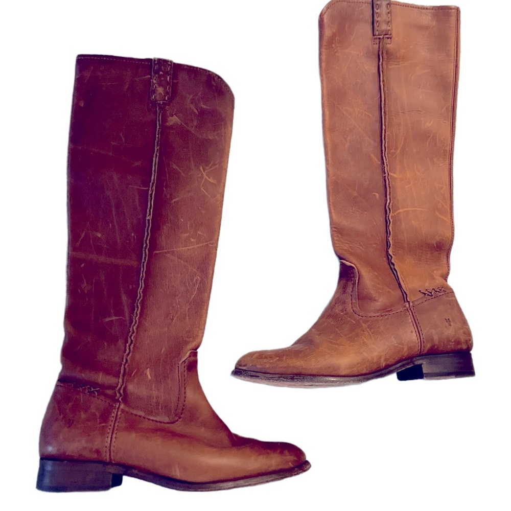 Frye Tall Cara Leather Boots size 8